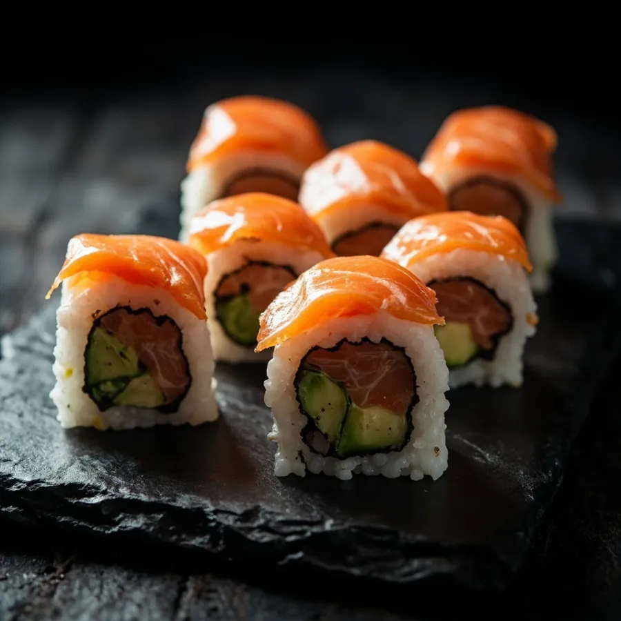 A6. Maki printemps saumon avocat 8p